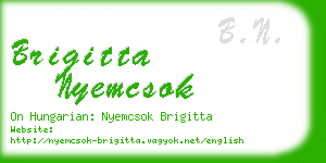 brigitta nyemcsok business card